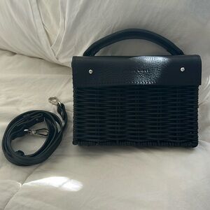 NWT Wicker Wings Black Mini Kuai Bag